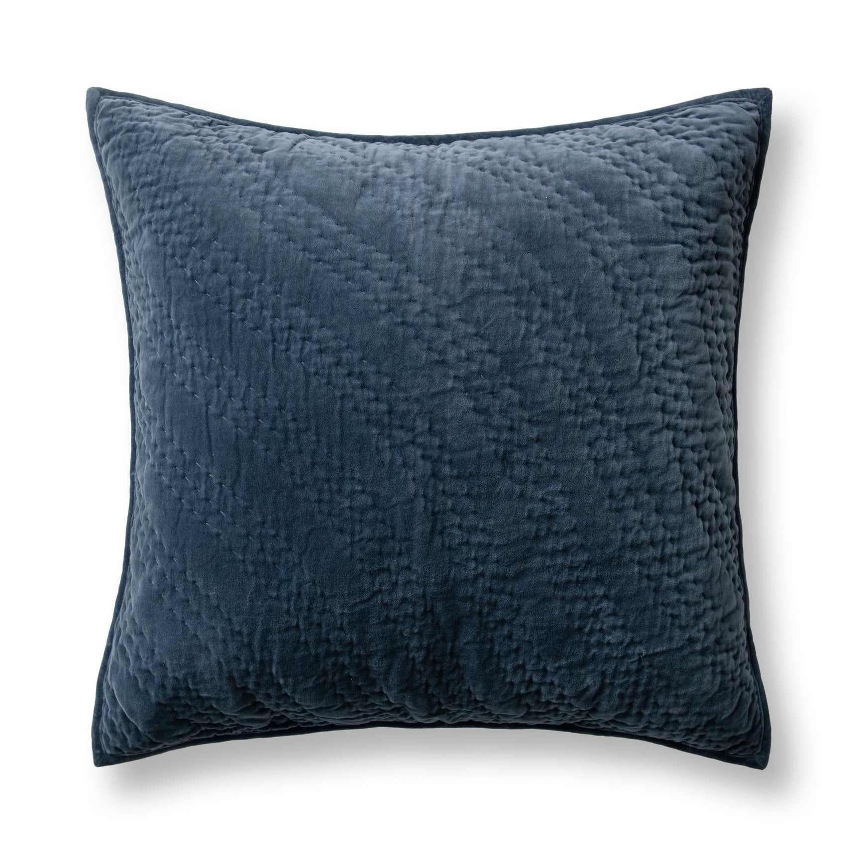 Elms Crisp Blue Velvet Quilt Collection - Ornate Home