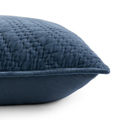 Elms Crisp Blue Velvet Quilt Collection - Ornate Home