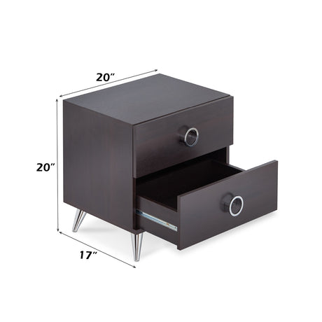 Elms Espresso Accent Table - Ornate Home