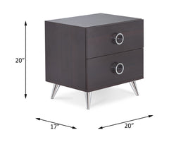 Elms Espresso Accent Table - Ornate Home