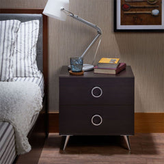 Elms Espresso Accent Table - Ornate Home