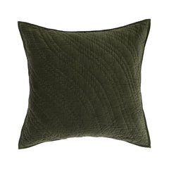 Elms Loden Green Velvet Quilt Collection - Ornate Home