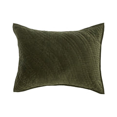 Elms Loden Green Velvet Quilt Collection - Ornate Home