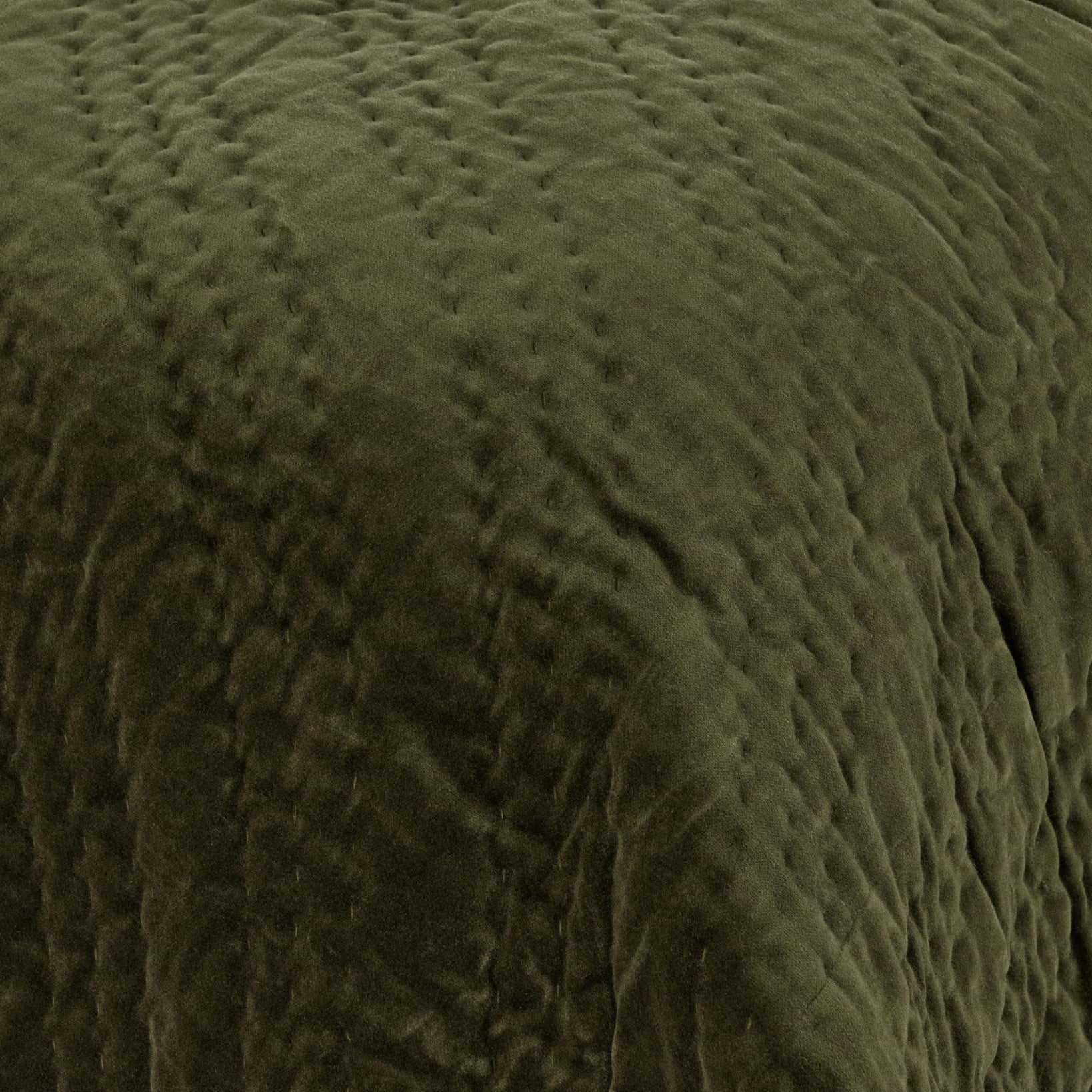 Elms Loden Green Velvet Quilt Collection - Ornate Home