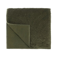 Elms Loden Green Velvet Quilt Collection - Ornate Home