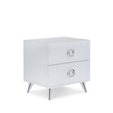 Elms White Nightstand/Accent Table - Ornate Home
