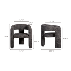 Elo Black Chair - Ornate Home