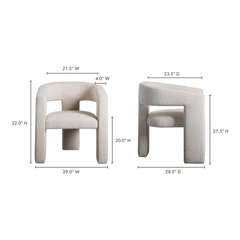 Elo White Chair - Ornate Home