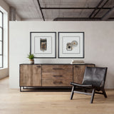 Elodie Black Leather Stain Beech Wood Frame Accent Chair - Ornate Home