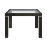 Elodie Charcoal Counter Table with Glass - Ornate Home