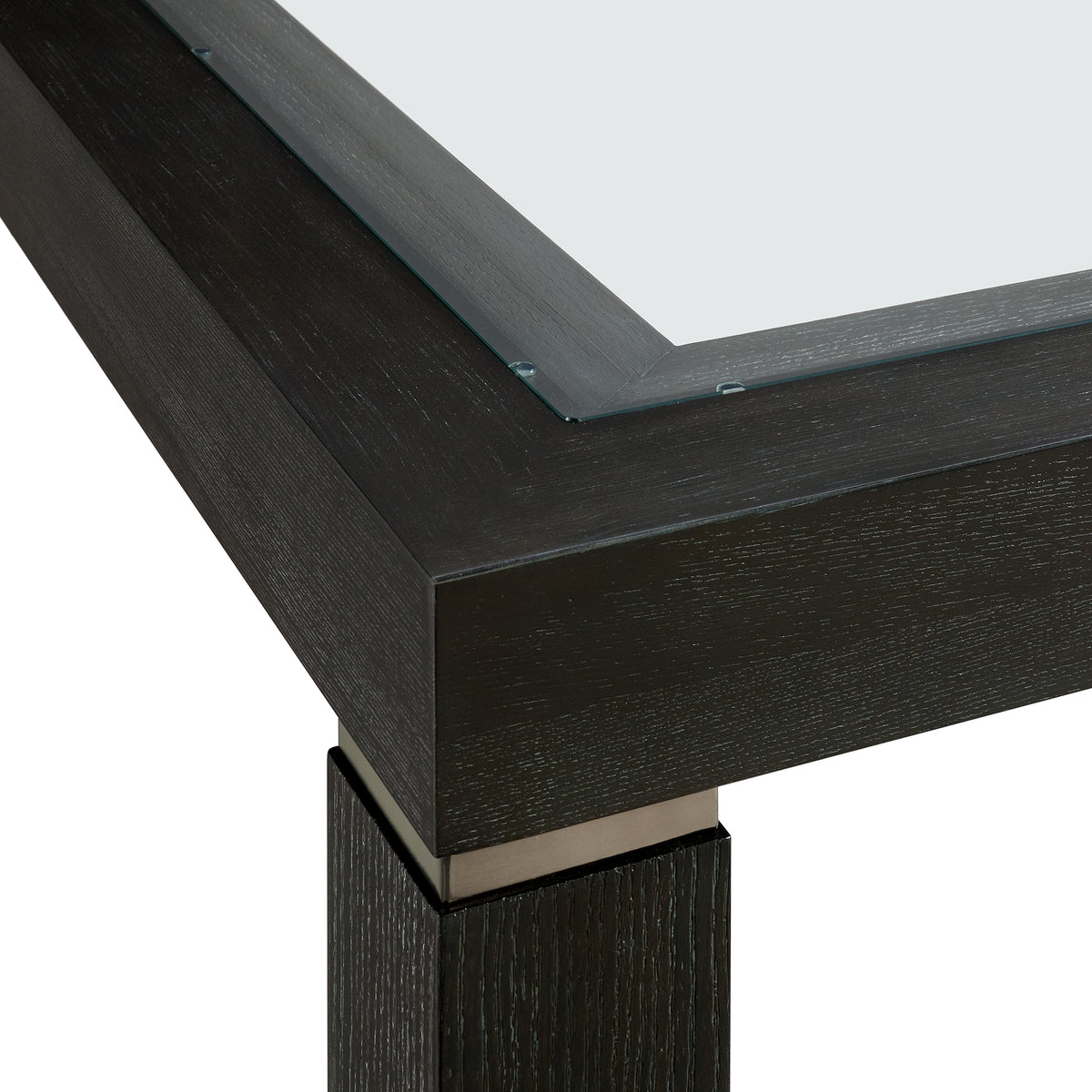 Elodie Charcoal Counter Table with Glass - Ornate Home