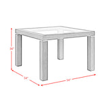 Elodie Charcoal Counter Table with Glass - Ornate Home