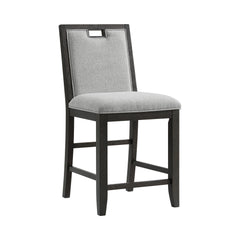 Elodie Charcoal/Grey Counter Chair (Set of 2) - Ornate Home