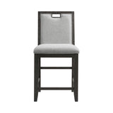 Elodie Charcoal/Grey Counter Chair (Set of 2) - Ornate Home
