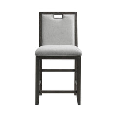 Elodie Charcoal/Grey Counter Chair (Set of 2) - Ornate Home