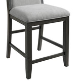 Elodie Charcoal/Grey Counter Chair (Set of 2) - Ornate Home