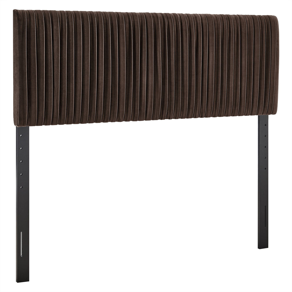 Eloise Chocolate Brown Stain-Resistant Performance Velvet Full Headboard - Ornate Home