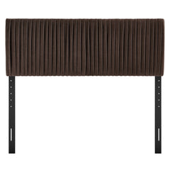 Eloise Chocolate Brown Stain-Resistant Performance Velvet Full Headboard - Ornate Home