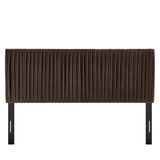 Eloise Chocolate Brown Stain-Resistant Performance Velvet Full Headboard - Ornate Home
