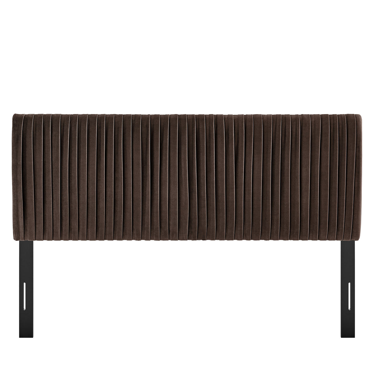 Eloise Chocolate Brown Stain-Resistant Performance Velvet Full Headboard - Ornate Home