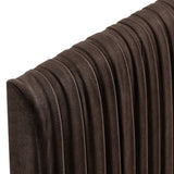 Eloise Chocolate Brown Stain-Resistant Performance Velvet Full Headboard - Ornate Home