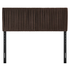 Eloise Chocolate Brown Stain-Resistant Performance Velvet Queen Headboard - Ornate Home
