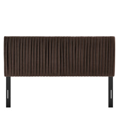 Eloise Chocolate Brown Stain-Resistant Performance Velvet Queen Headboard - Ornate Home