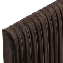Eloise Chocolate Brown Stain-Resistant Performance Velvet Queen Headboard - Ornate Home