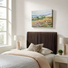 Eloise Chocolate Brown Stain-Resistant Performance Velvet Twin Headboard - Ornate Home