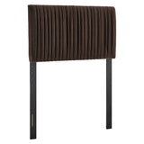 Eloise Chocolate Brown Stain-Resistant Performance Velvet Twin Headboard - Ornate Home