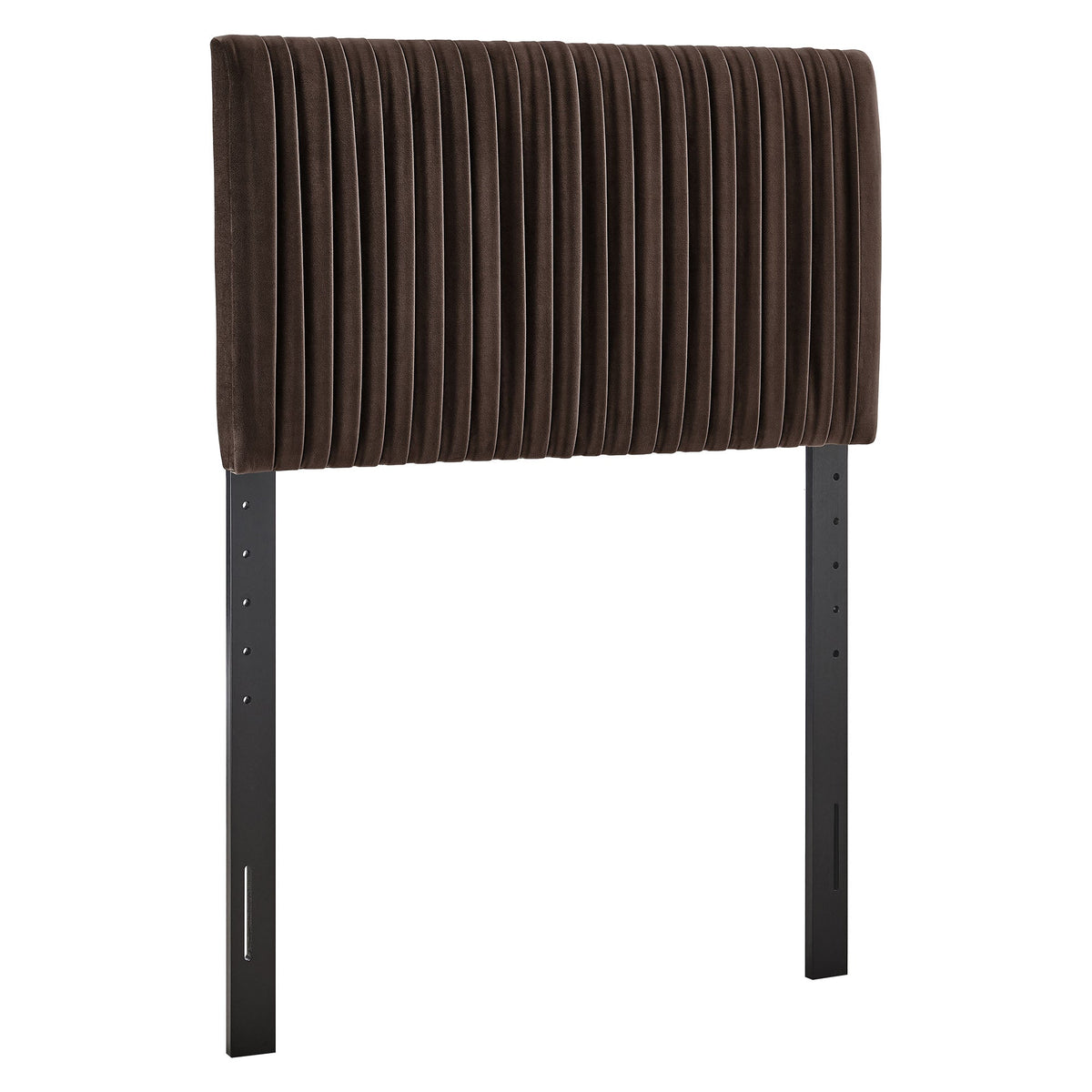 Eloise Chocolate Brown Stain-Resistant Performance Velvet Twin Headboard - Ornate Home