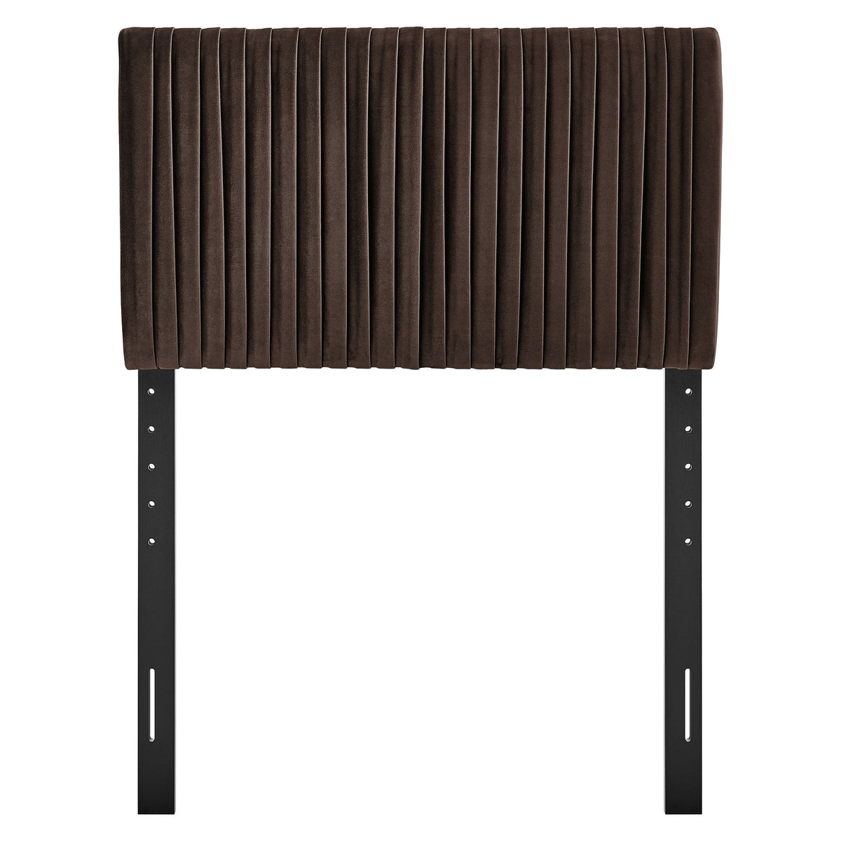 Eloise Chocolate Brown Stain-Resistant Performance Velvet Twin Headboard - Ornate Home