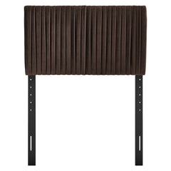 Eloise Chocolate Brown Stain-Resistant Performance Velvet Twin Headboard - Ornate Home