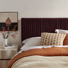 Eloise Mulberry Stain-Resistant Performance Velvet Full Headboard - Ornate Home