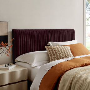 Eloise Mulberry Stain-Resistant Performance Velvet Queen Headboard - Ornate Home