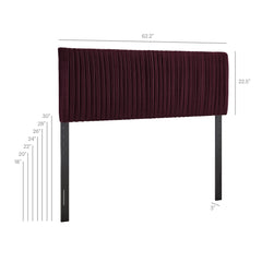 Eloise Mulberry Stain-Resistant Performance Velvet Queen Headboard - Ornate Home