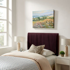 Eloise Mulberry Stain-Resistant Performance Velvet Twin Headboard - Ornate Home