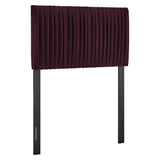 Eloise Mulberry Stain-Resistant Performance Velvet Twin Headboard - Ornate Home