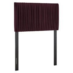 Eloise Mulberry Stain-Resistant Performance Velvet Twin Headboard - Ornate Home
