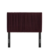 Eloise Mulberry Stain-Resistant Performance Velvet Twin Headboard - Ornate Home