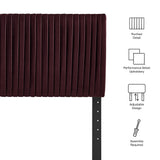 Eloise Mulberry Stain-Resistant Performance Velvet Twin Headboard - Ornate Home