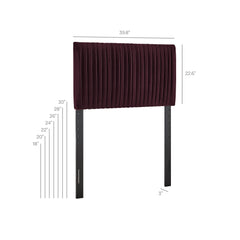 Eloise Mulberry Stain-Resistant Performance Velvet Twin Headboard - Ornate Home