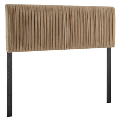 Eloise Taupe Stain-Resistant Performance Velvet Full Headboard - Ornate Home