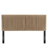 Eloise Taupe Stain-Resistant Performance Velvet Full Headboard - Ornate Home