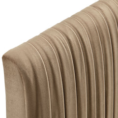 Eloise Taupe Stain-Resistant Performance Velvet Full Headboard - Ornate Home