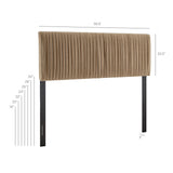 Eloise Taupe Stain-Resistant Performance Velvet Full Headboard - Ornate Home