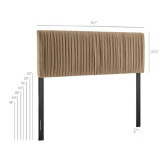 Eloise Taupe Stain-Resistant Performance Velvet King Headboard - Ornate Home