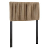 Eloise Taupe Stain-Resistant Performance Velvet Twin Headboard - Ornate Home