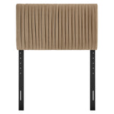 Eloise Taupe Stain-Resistant Performance Velvet Twin Headboard - Ornate Home