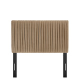 Eloise Taupe Stain-Resistant Performance Velvet Twin Headboard - Ornate Home